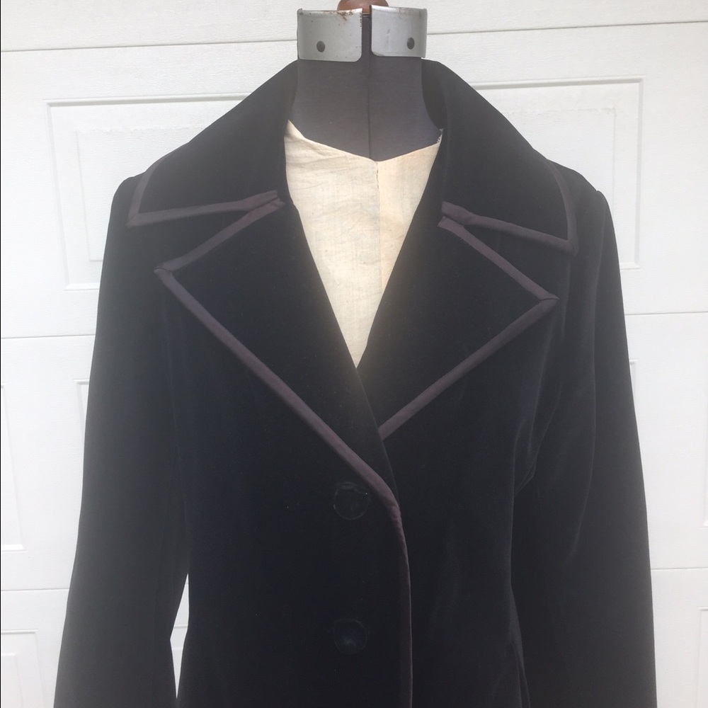 Vintage Black Velvet Coat